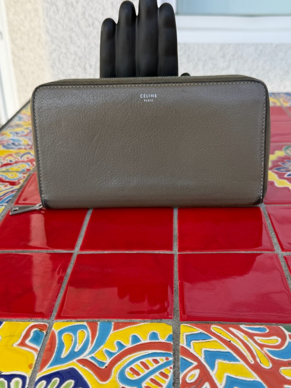 Celine zip around long wallet